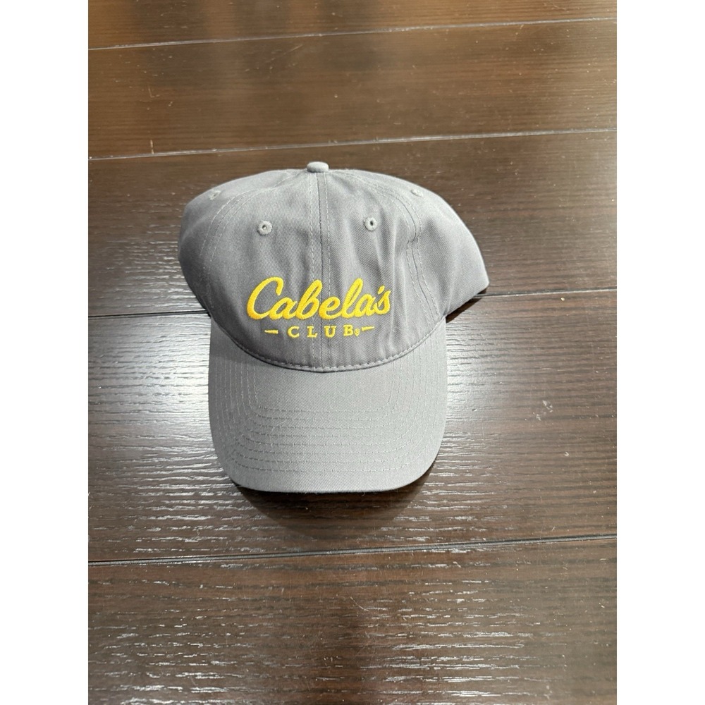 Cabela's Club Hat Cap Strap Back Adjustable One Size Fits Most Dad Adult Gray
